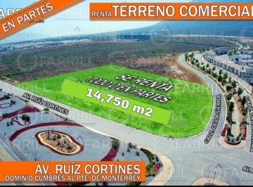 Terreno / Lote , García · Renta Terreno Comercial en Esquina Sobre Av Ruíz Cortines Cumbres Monterrey