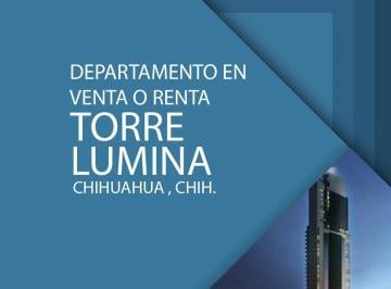 Departamento · 159m² · 2 Recámaras · 2 Estacionamientos · Departamento en Renta o Venta Torre Lumina