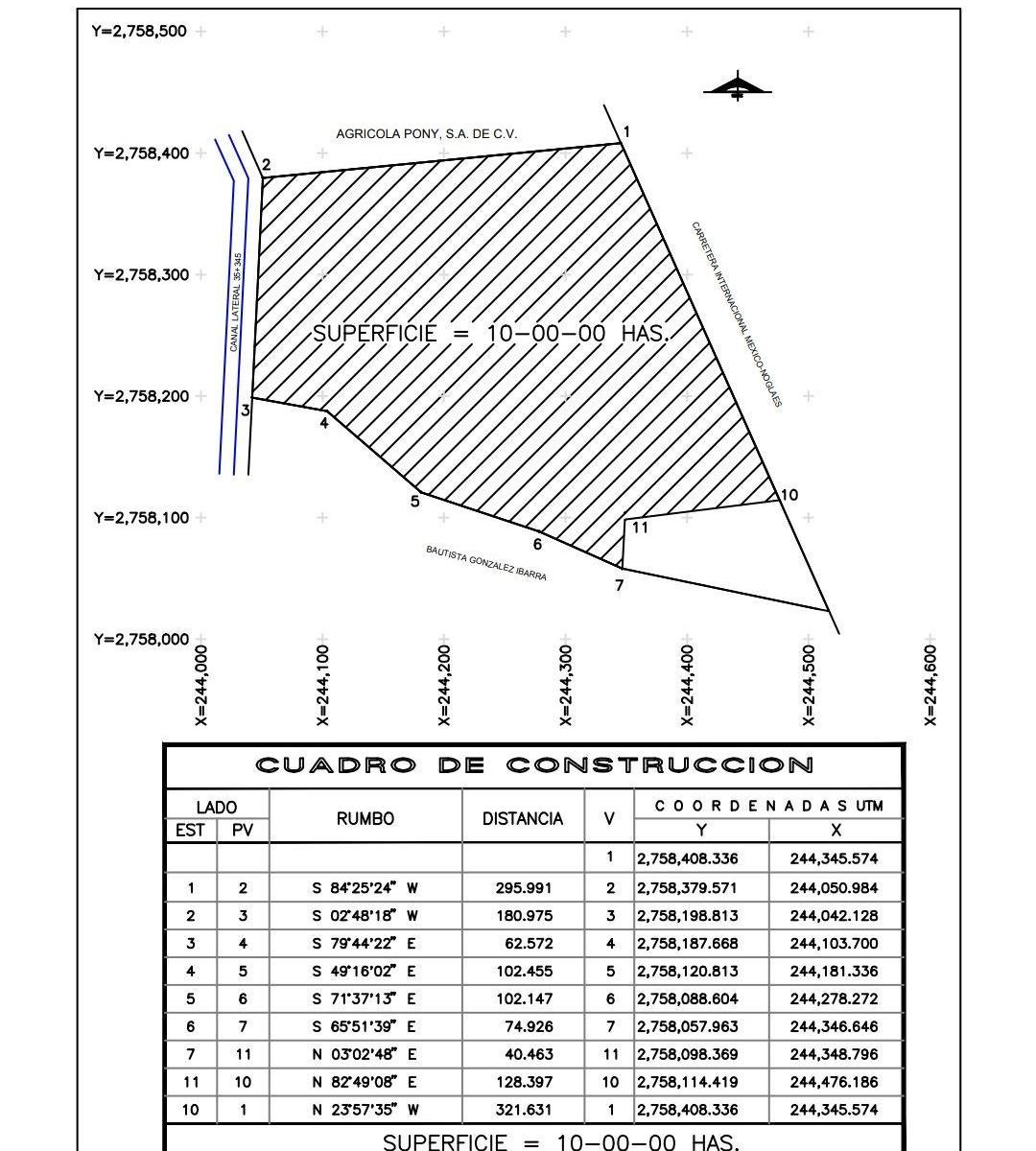 10-Hectare Plot for Sale, North Exit (Mexico 15)