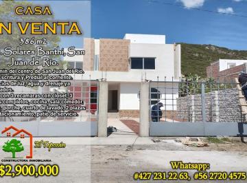 Casa de 3 habitaciones, San Juan del Río · Fracc. Solares Banthi San Juan del Rio. Casa en Venta