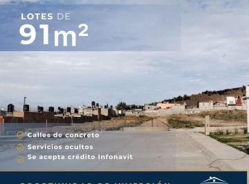 Terreno / Lote · 91m² · Lotes Economicos y Urbanizados en Tulancingo, Col Napateco