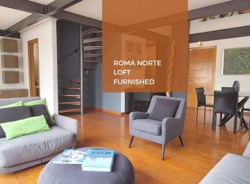 Departamento de 1 habitación, Cuauhtémoc · Roma Norte / Av Álvaro Obregón Beautiful Furnished Loft Double Height