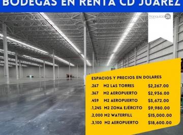 Bodega comercial , Juárez · Bodegas y Naves Industriales en Renta y Venta de 300 a 9000 m²