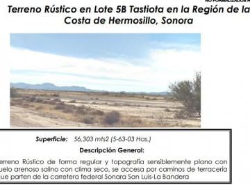 Huerta , Hermosillo · Se Vende Terreno Rustico