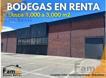 Bodega comercial · 1000m² · 4 Estacionamientos · Bodega en Renta en Complejo Viasi Chihuahua