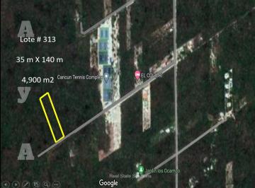 Terreno / Lote · 1m² · 4 Estacionamientos · Terreno en Venta 4,900 m² en Carretera Cancún - Mérida. Bosques del Caribe, Cancún