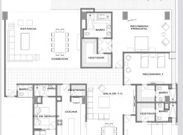 Departamento · 421m² · 3 Recámaras · 4 Estacionamientos · Departamento con Terraza en Lomas Country Club
