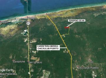 Terreno / Lote · 350000m² · Terreno de 35 Ha - Chicxulub Pueblo - Ideal Para Lotificar