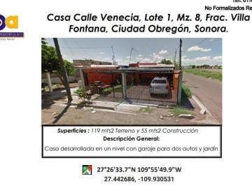 Casa de 2 habitaciones, Cajeme · Se Vende Casa