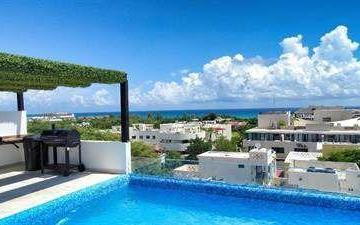 area de alberca · Departamento, N1 Br2 Ba2, Menesse 32, Playa del Carmen