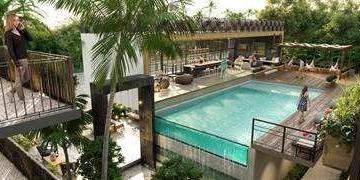alberca · Departamento, Br2 Ba1, Hoteles y Residencias Bohemios, Tulum