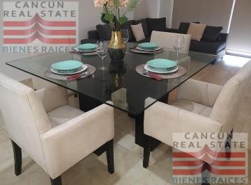 Comedor y sala · Departamento Venta Renta Playa del Carmen