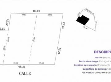 Terreno / Lote · 1m² · 2 Estacionamientos · Terreno en Venta de 7,287 m² en Cholul, Mérida, Yucatán