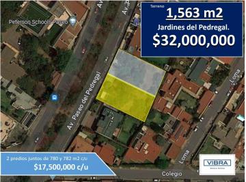 Terreno / Lote · 1563m² · 1,563 m² a La Venta en Pedregal.