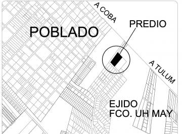 Terreno / Lote , Tulum · Terreno Comercial a Solo 100 m de La Carretera Luz en Frente