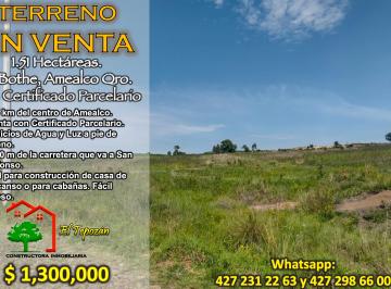 Terreno / Lote Venta  · Carretera Amealco - San Ildefonso. Terreno en Venta de 15,000 m².