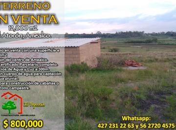 Se vende terreno campestre con una excelente ubicación en la comunidad de El Ato · El Atorón, Amealco. Parcela en Venta en 12000 m²