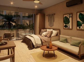 Departamento · 46m² · 1 Recámara · 1 Estacionamiento · Estudio en Venta en Tulum con Jacuzzi Privado
