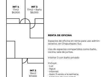 Oficina de 1 habitación, Morelia · Oficina en Renta en La Chapultepec Sur, Morelia, Michoacán