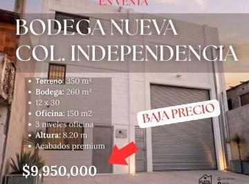 Local comercial · 410m² · 3 Recámaras · 4 Estacionamientos · Bodega en Venta, Col. Independencia, 410 m², Baja de Precio