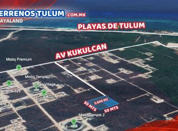 Terreno / Lote en Venta  Tulum · Oportunidad Remate Lote de 2500 m² a 1 Km de La Playa
