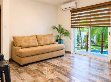 Departamento · 106m² · 2 Recámaras · 1 Estacionamiento · Departamento Amueblado de 2 Recámaras con Terraza y Alberca en Villas Tulum