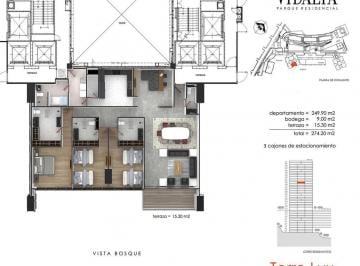 Departamento · 274m² · 3 Recámaras · 3 Estacionamientos · Departamento - Lomas del Chamizal