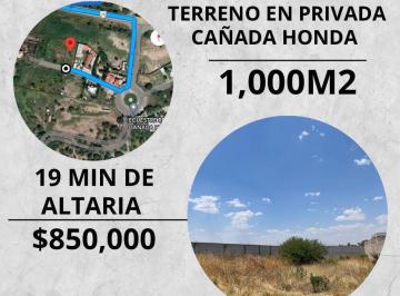 Terreno / Lote · 1000m² · Terreno en Cañada Honda