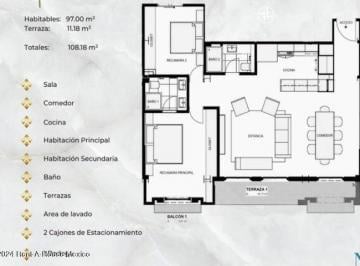 Departamento de 2 habitaciones, Cuauhtémoc · Departamento en Venta Nuevo (Consesa)
