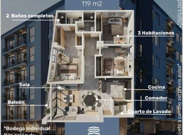 Departamento de 3 habitaciones, Zapopan · Departamentos Pre Venta en Paseos del Sol 3 Hab.