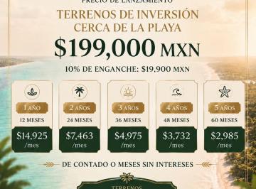 De contado o MSI · Terrenos de 250 m² | a 5 Min de La Playa en Chicxulub Puerto | Escritura Pública