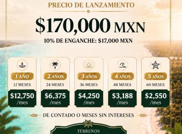 De contado y a meses sin intereses. · Terreno de 250 m² | a 5 Min de La Playa | Escritura Pública