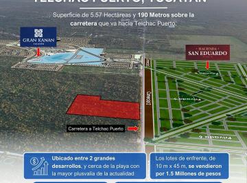 Terreno / Lote , Telchac Puerto · 5.6 Hectáreas Sobre Carretera Telchac (10 Min Puerto Telchac)