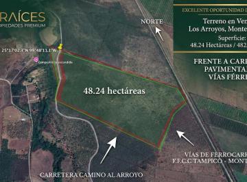Terreno / Lote · 482443m² · Terreno en Venta en Los Arroyos, Sección Juarez, Montemorelos N. L