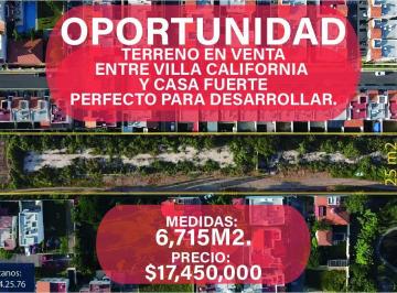 Terreno / Lote · 6715m² · Terreno en Venta Entre Casa Fuerte y Villa California