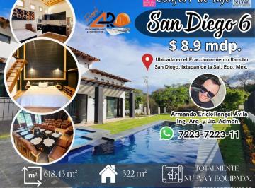 Casa de 3 habitaciones, Ixtapan de la Sal · San Diego 6 un Solo Nivel, Totalmente Amueblada, con Alberca Climatizada Cercana Al Acceso.