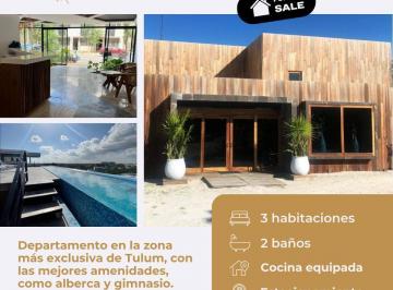 Departamento · 3 Recámaras · 2 Estacionamientos · Departamento en Tulum, Quintana Roo