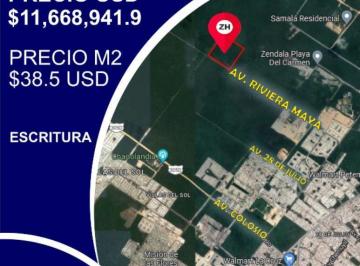 Terreno / Lote · 303089m² · 30 Hectáreas en Venta en Playa de Carmen