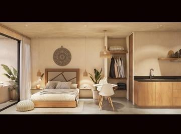 Departamento · 34m² · 1 Recámara · Estudios 34.5 m² Zen Tulum Preventa, Amueblado Esencial y Totalmente Equipado