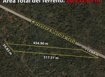 Terreno / Lote · 20332m² · Terreno de 2.3 Hectáreas en Carretera Mérida - Tetiz