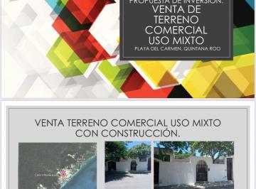 Terreno comercial en Venta de 2 habitaciones Playa del Carmen · Terreno con Construcciòn. Mixto Comercial