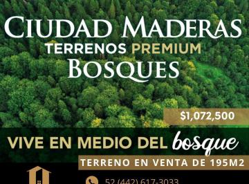 Terreno / Lote · 195m² · Terreno en Ciudad Madera - Bosques en Corregidora
