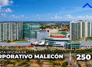 Oficina · 250m² · 3 Estacionamientos · Oficina de 250 m² en Renta en Corporativo Malecón Américas, Cancún