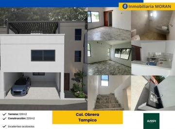Casa · 220m² · 3 Recámaras · 1 Estacionamiento · Casa en Preventa en Col. Obrera, Tampico, Tamps.