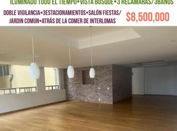 Departamento · 300m² · 3 Recámaras · 3 Estacionamientos · Hermoso Depto Interlomas Atrás de La Comerical Mexicana