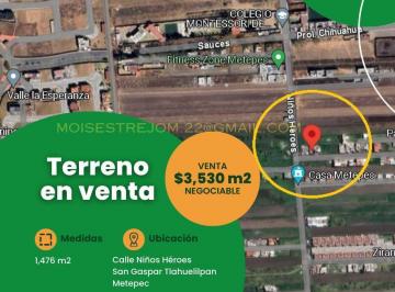 Terreno / Lote · 1476m² · Venta de Terreno en Metepec Cerca de Foresta