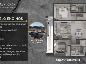 Departamento · 98m² · 2 Recámaras · 1 Estacionamiento · Departamento en Venta Tres Rios Condominios