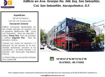 Local comercial , Azcapotzalco · Se Vende Edificio con Local Comercial.