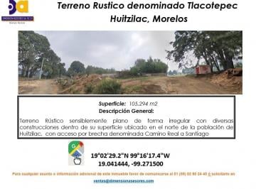 Terreno / Lote , Huitzilac · Se Vende Terreno con Construcción