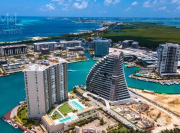 Departamento · 200ha · 2 Recámaras · 2 Estacionamientos · Departamento en Venta en Cancún, Shark Tower 2 Recámaras y Sala Tv